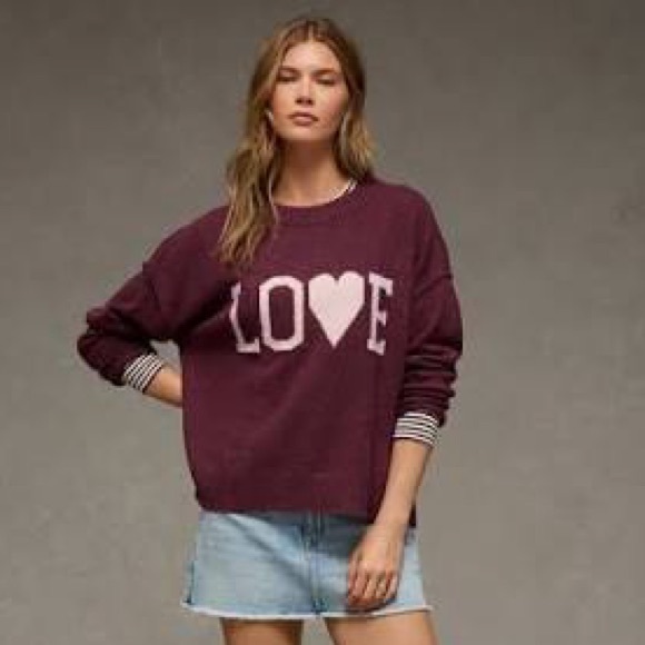 American Eagle Outfitters Sweaters - American Eagle Women's  'LOVE' Knit Sweater